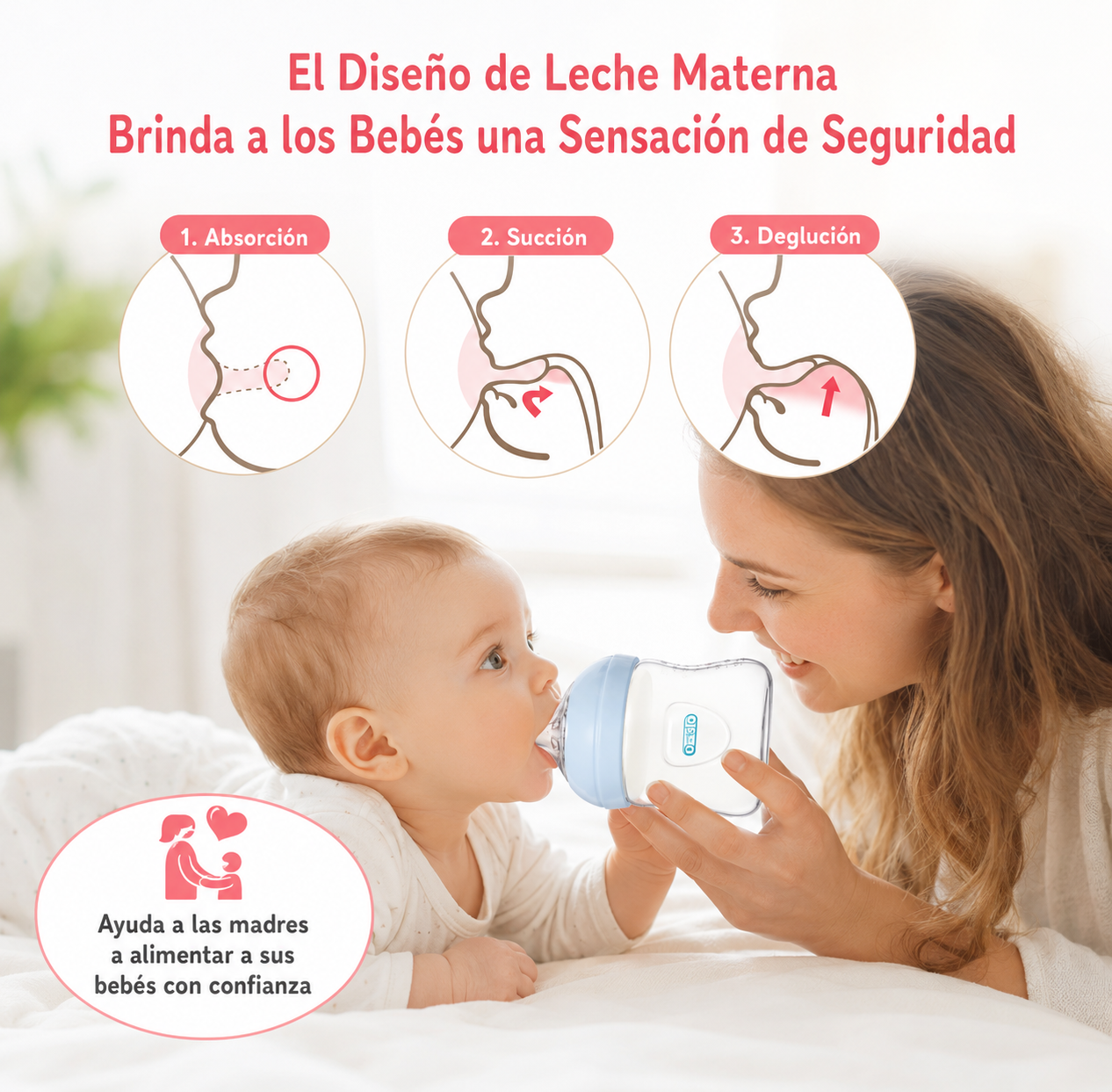 Biberón seguro y práctico (150, 240 y 330 ml)